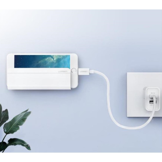 Ugreen wall mount smartphone stand for charging white (30394)