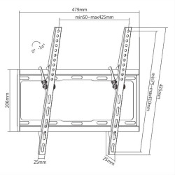 UNIBRACKET επιτοίχια βάση BZ01-41, για οθόνη 32"-55", 35kg UNIBRACKET επιτοίχια βάση BZ01-41, για οθόνη 32"-55", 35kg