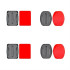 Set of flat and rounded mounting bases for GoPro, DJI Osmo Action, EKEN, SJCam, Insta360 sports cameras with 3M tapes - 2 pieces