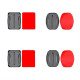 Set of flat and rounded mounting bases for GoPro, DJI Osmo Action, EKEN, SJCam, Insta360 sports cameras with 3M tapes - 2 pieces
