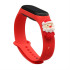 Strap Xmas Wristband for Xiaomi Mi Band 6 / Mi Band 5 Christmas Silicone Strap Bracelet Red (Santa 2)