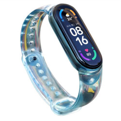 Replacement silicone band strap for Xiaomi Mi Band 6 / 5 blue
