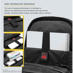 ARCTIC HUNTER τσάντα πλάτης B00111C με θήκη laptop 15.6", 23L, μαύρη
