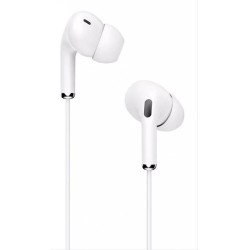 CELEBRAT earphones με μικρόφωνο G15-WH, 10mm, 3.5mm, 1.2m, λευκά