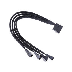 Καλώδιο , Y-Splitter, For fan, MOLEX to 4x4PIN, 0.3m Μαυρο - 18322 Καλώδιο , Y-Splitter, For fan, MOLEX to 4x4PIN, 0.3m Μαυρο - 18322