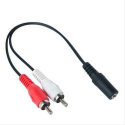 POWERTECH καλώδιο CAB-R015 3.5mm 3pin jack (F) σε 2x RCA (M), CCS, 0.2m POWERTECH καλώδιο CAB-R015 3.5mm 3pin jack (F) σε 2x RCA (M), CCS, 0.2m