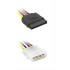 POWERTECH καλώδιο SATA 15pin (F) σε IDE 4pin (M) CAB-W011, 15cm