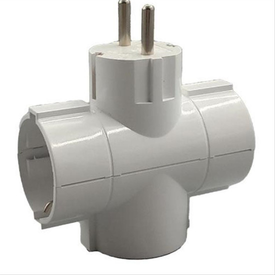 LAMTECH POWER SOCKET SPLITTER WITH 3 SCHUKO OUTLETS WHITE LAM023770