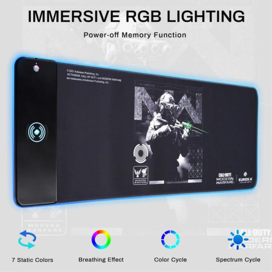 Call of Duty Night Raid Wireless Charging Gaming Mouse Pad COD-MP12
