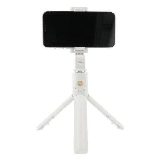 Combo selfie stick with tripod and remote control bluetooth white K07
