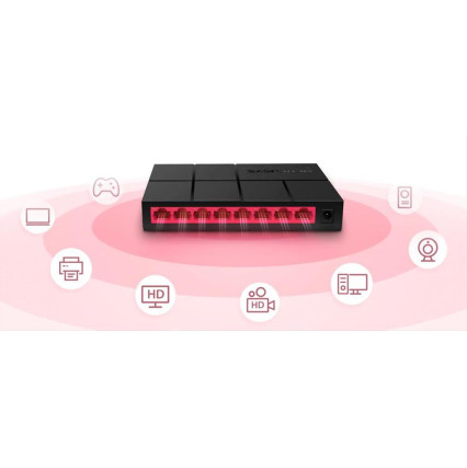 MERCUSYS Desktop Switch MS108G, 8x 10/100/1000 Mbps, Ver. 1 MERCUSYS Desktop Switch MS108G, 8x 10/100/1000 Mbps, Ver. 1