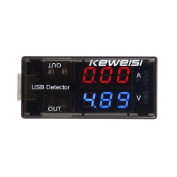 ΣΥΣΚΕΥΗ ΕΛΕΓΧΟΥ ΕΞΟΔΟΥ USB TESTER VOLT-AMPERE KEWEISI KWS-10VA 3-9V DUAL USB