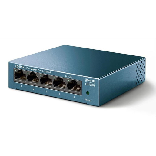 TP-LINK Desktop Switch LS105G, 5-port 10/100/1000Mbps, Ver. 1.0 TP-LINK Desktop Switch LS105G, 5-port 10/100/1000Mbps, Ver. 1.0