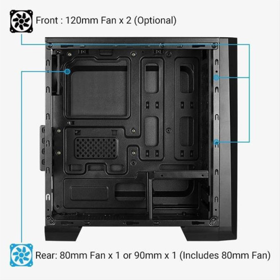 AEROCOOL PC case mini tower, 186x381.5x373mm, 1x fan, λευκό CYLON-MINI-WH AEROCOOL PC case mini tower, 186x381.5x373mm, 1x fan, λευκό CYLON-MINI-WH