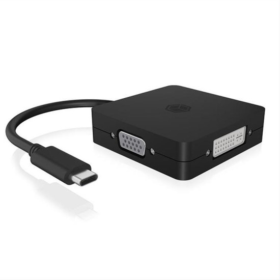 Σταθμός σύνδεσης από USB Type-C σε DisplayPort, HDMI, DVI-D ή VGA, με καλώδιο 0.15m IB-DK1104-C Σταθμός σύνδεσης από USB Type-C σε DisplayPort, HDMI, DVI-D ή VGA, με καλώδιο 0.15m IB-DK1104-C