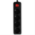 LAMTECH POWER STRIP WITH SWITCH 4 OUTLETS BLACK LAM023725