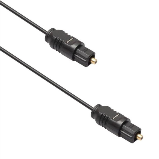 Optical audio cable DeTech, Toslink, 3.0m, Black - 18355