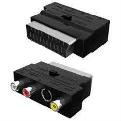 POWERTECH αντάπτορας SCART σε audio/video & S-Video , μαύρος CAB-S011