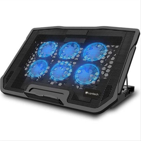 LAMTECH LAPTOP COOLING FLEXI STAND 6 FANS LAM021523