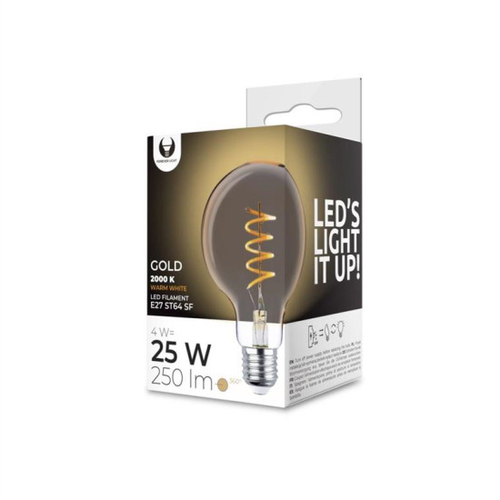 LED Bulb Filament E27 G95 4W 230V 2000K 250lm SF smoked Forever Light