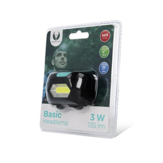LED Headlamp Basic COB 3W 135lm 3 x AAA Forever Light LED Headlamp Basic COB 3W 135lm 3 x AAA Forever Light