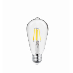 LED Bulb Filament E27 ST64 4W 230V 2700K 470lm COG clear Forever Light RTV0100008