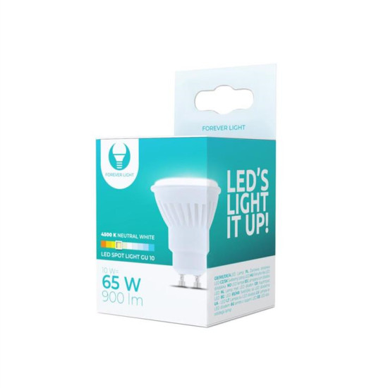 LED bulb GU10 10W 230V 4500K 900lm ceramic Forever Light RTV003475
