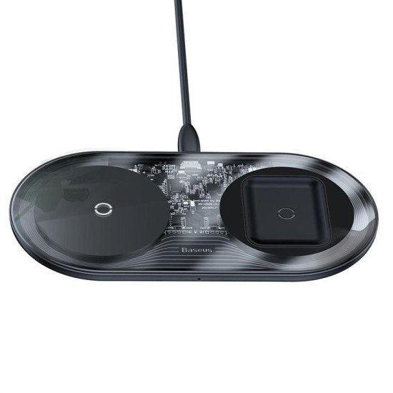 Baseus wireless charger Simple 2in1 18W transparent BRA010657