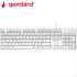 GEMBIRD MULTIMEDIA CHOCOLATE KEYBOARD USB US LAYOUT WHITE
