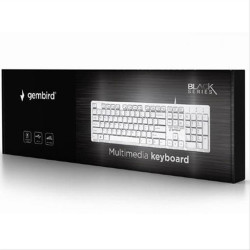 GEMBIRD MULTIMEDIA CHOCOLATE KEYBOARD USB US LAYOUT WHITE