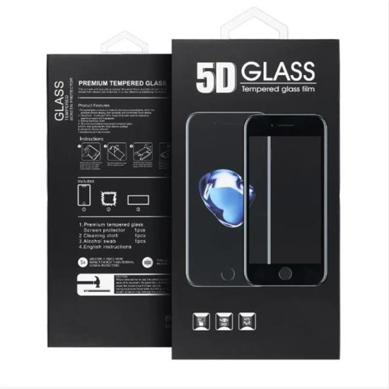 5D Full Glue Tempered Glass - for Samsung Galaxy A21s black