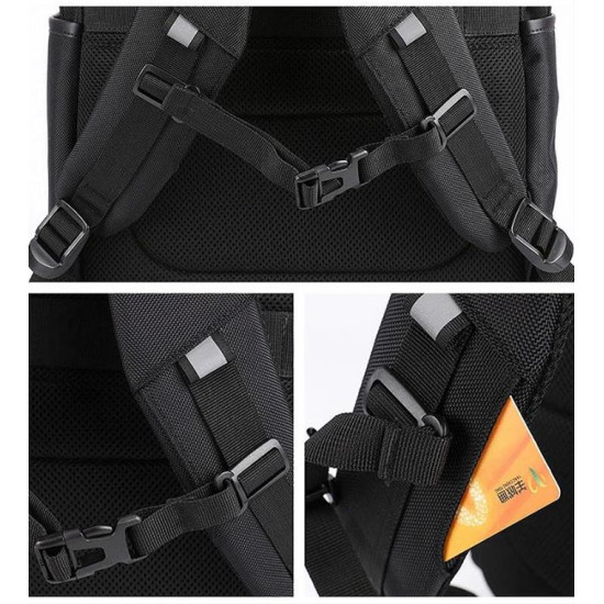 ARCTIC HUNTER τσάντα πλάτης B00120C-BK με θήκη laptop 15.6", μαύρη