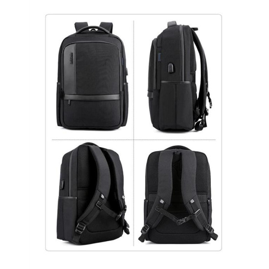 ARCTIC HUNTER τσάντα πλάτης B00120C-BK με θήκη laptop 15.6", μαύρη