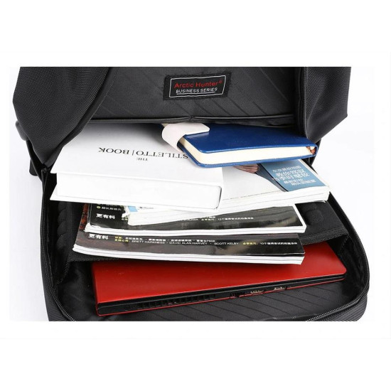 ARCTIC HUNTER τσάντα πλάτης B00120C-BK με θήκη laptop 15.6", μαύρη