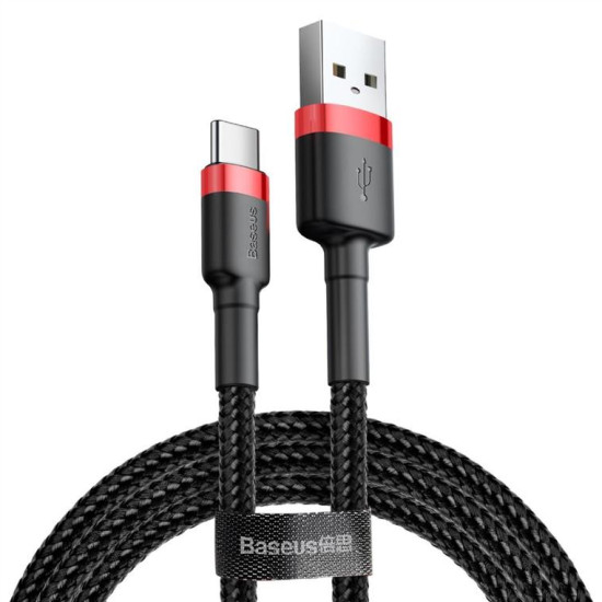 Baseus cable Cafule USB - USB-C 1,0 m 3A red-black BRA006963