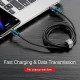 Baseus cable Cafule USB - USB-C 1,0 m 3A red-black BRA006963