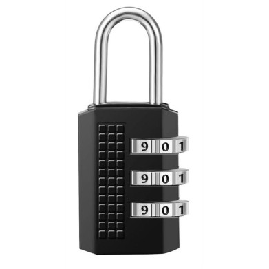 CTECH λουκέτο ασφαλείας συνδυασμού CTL-0016, 22mm, μεταλλικό, μαύρο CTECH λουκέτο ασφαλείας συνδυασμού CTL-0016, 22mm, μεταλλικό, μαύρο
