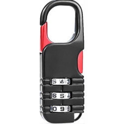 CTECH λουκέτο ασφαλείας συνδυασμού CTL-0014, με γάντζο, μεταλλικό, μαύρο