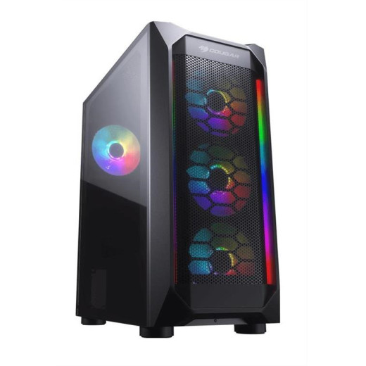 CC-COUGAR Case MX410 Mesh-G RGB Tempered Glass Middle ATX Black (4x120mm RGB fans preinstalled) CC-COUGAR Case MX410 Mesh-G RGB Tempered Glass Middle ATX Black (4x120mm RGB fans preinstalled)