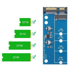 POWERTECH Converter SATA 22pin σε M.2 SSD TOOL-0019, 2230/2242/2260/2280 POWERTECH Converter SATA 22pin σε M.2 SSD TOOL-0019, 2230/2242/2260/2280