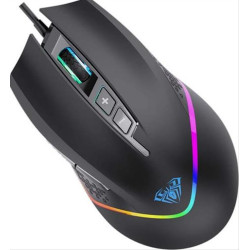 AULA ενσύρματο gaming ποντίκι AULA F805, 6400DPI, 7 πλήκτρα, RGB, μαύρο AULA ενσύρματο gaming ποντίκι AULA F805, 6400DPI, 7 πλήκτρα, RGB, μαύρο