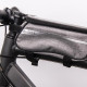 Waterproof bike frame bag with phone holder gray