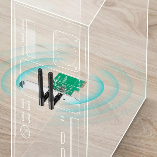 TP-LINK Ασύρματο N PCI Adapter TL-WN881ND, 300Mbps, WPA/WPA2, Ver. 2.0 TP-LINK Ασύρματο N PCI Adapter TL-WN881ND, 300Mbps, WPA/WPA2, Ver. 2.0