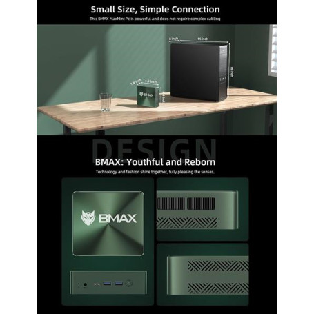 BMAX Mini PC Intel Core i5-1030NG7 B6Pro up to 3.5GHz, 4 Cores, 8 Threads , 16GB DDR4 512GB NVME SSD , HDMI*2/USB* 3/ Wi-Fi 5/2.4+5G/BT4.2 NVME_2280 x2 / Windows 11 Pro BMAX Mini PC Intel Core i5-1030NG7 B6Pro up to 3.5GHz, 4 Cores, 8 Threads , 16GB DDR4 512GB NVME SSD , HDMI*2/USB* 3/ Wi-Fi 5/2.4+5G/BT4.2 NVME_2280 x2 / Windows 11 Pro