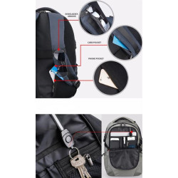 MARK RYDEN τσάντα πλάτης MR5783, με θήκη laptop 15.6", 22L, μαύρη MARK RYDEN τσάντα πλάτης MR5783, με θήκη laptop 15.6", 22L, μαύρη
