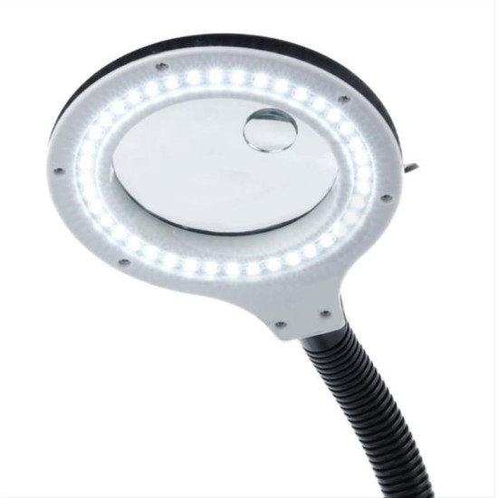 LED LAMP WITH A MAGNIFYING GLASS 5-10X