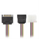 Καλώδιο-αντάπτορας τροφοδοσίας SATA σε Molex 4-pin + SATA, 0.15m.