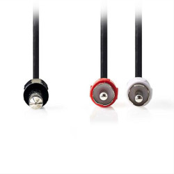 NEDIS Καλώδιο ήχου Stereo 6.35 mm αρσ. - 2x RCA αρσ., 2m, σε μαύρο χρώμα. CAGP23300BK20