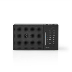 NEDIS RDFM1200BK Μini φορητό ραδιόφωνο FM / AM, σε μαύρο χρώμα. NEDIS RDFM1200BK Μini φορητό ραδιόφωνο FM / AM, σε μαύρο χρώμα.