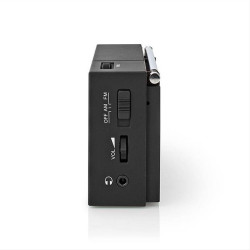 NEDIS RDFM1200BK Μini φορητό ραδιόφωνο FM / AM, σε μαύρο χρώμα. NEDIS RDFM1200BK Μini φορητό ραδιόφωνο FM / AM, σε μαύρο χρώμα.